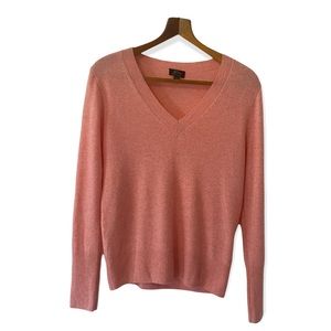 J Crew VNeck Sweater in Pink Medium